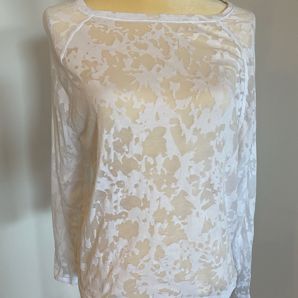 Joy Lab sheer white long sleeve top